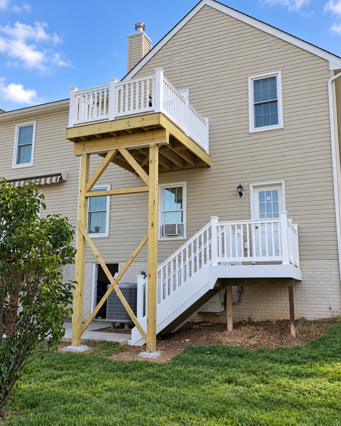 Custom elevated deck build in Mount Airy, MD