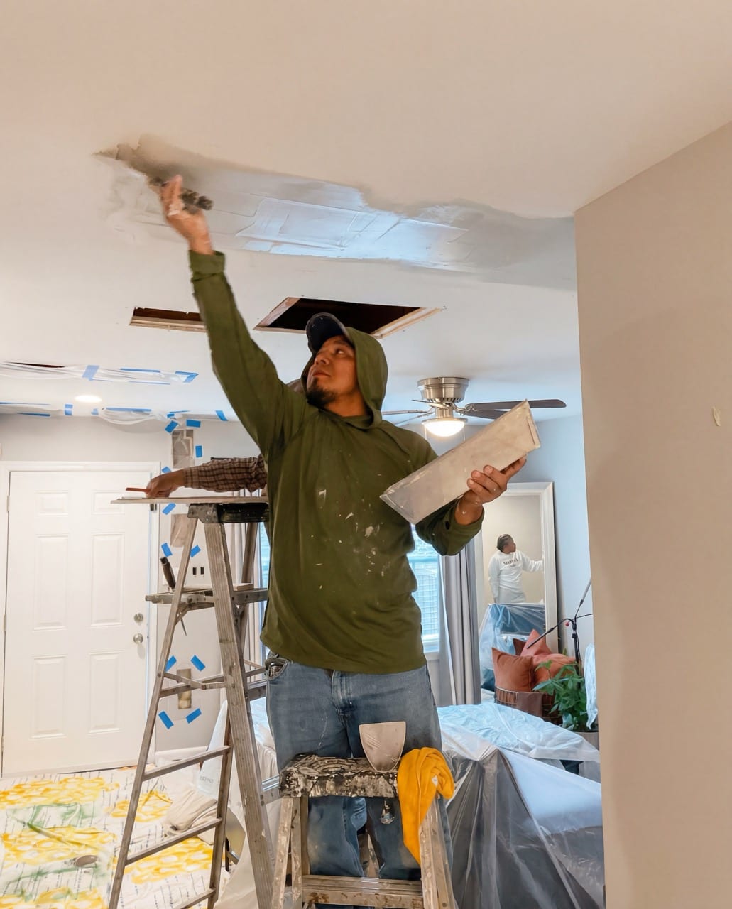 Drywall repair and paint in Germantown, MD — ceiling drywall repairing