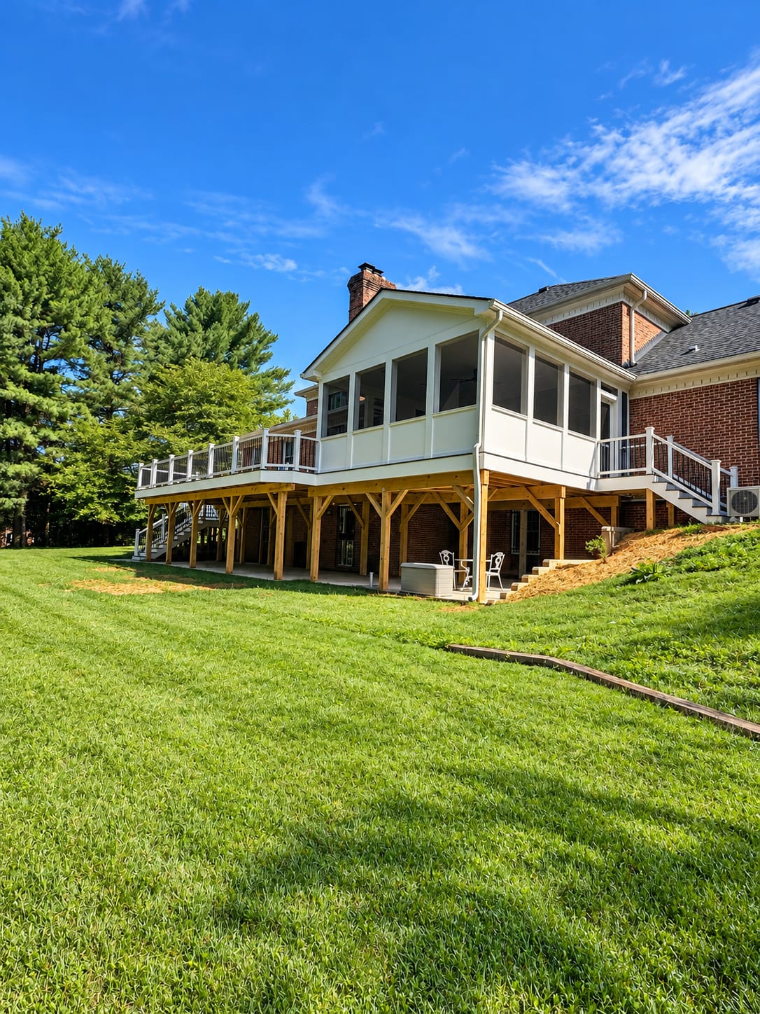 Screen porch & composite deck in Great Falls, VA, finished
