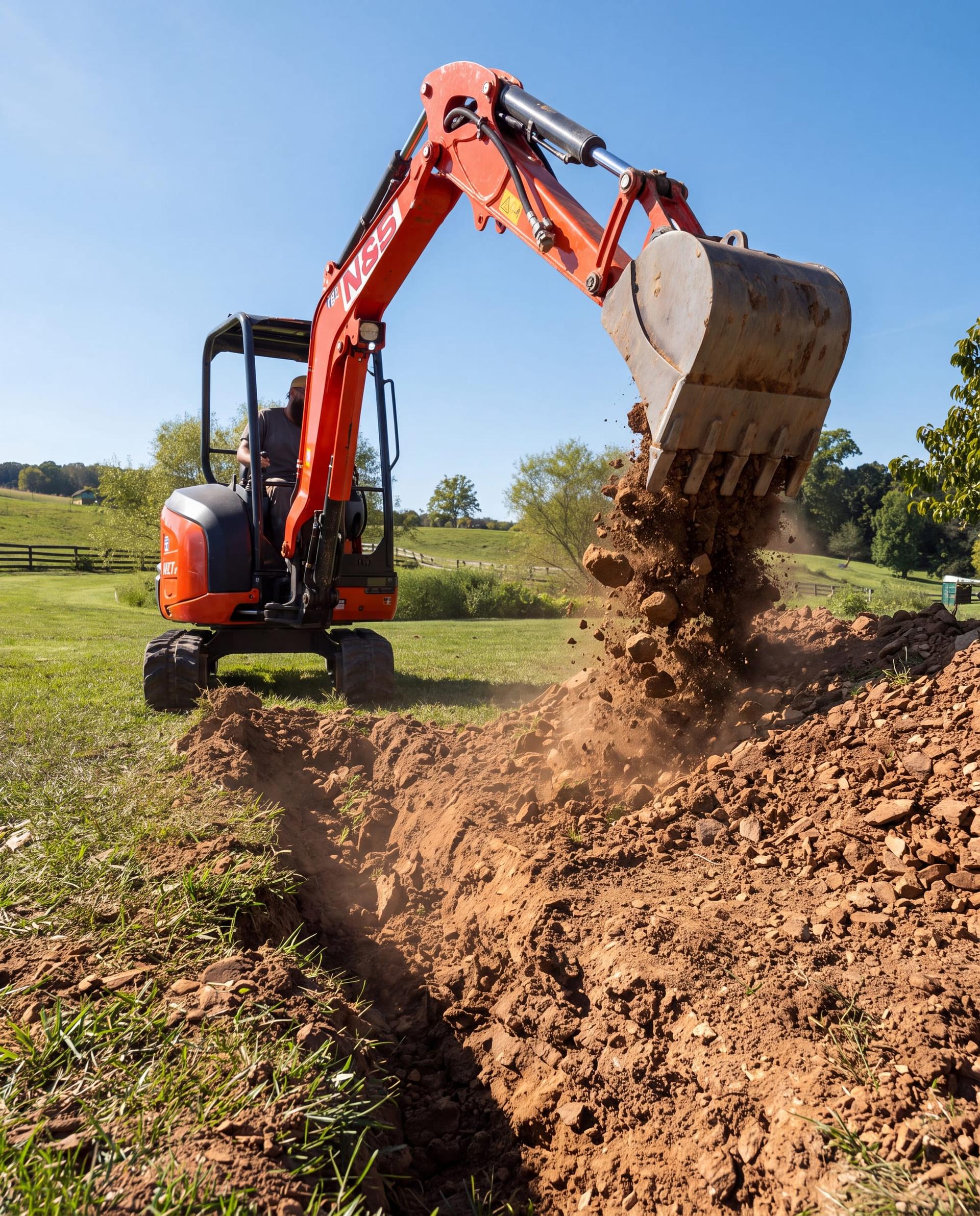 Trenching at MD Horse Rescue in Boonsboro, MD